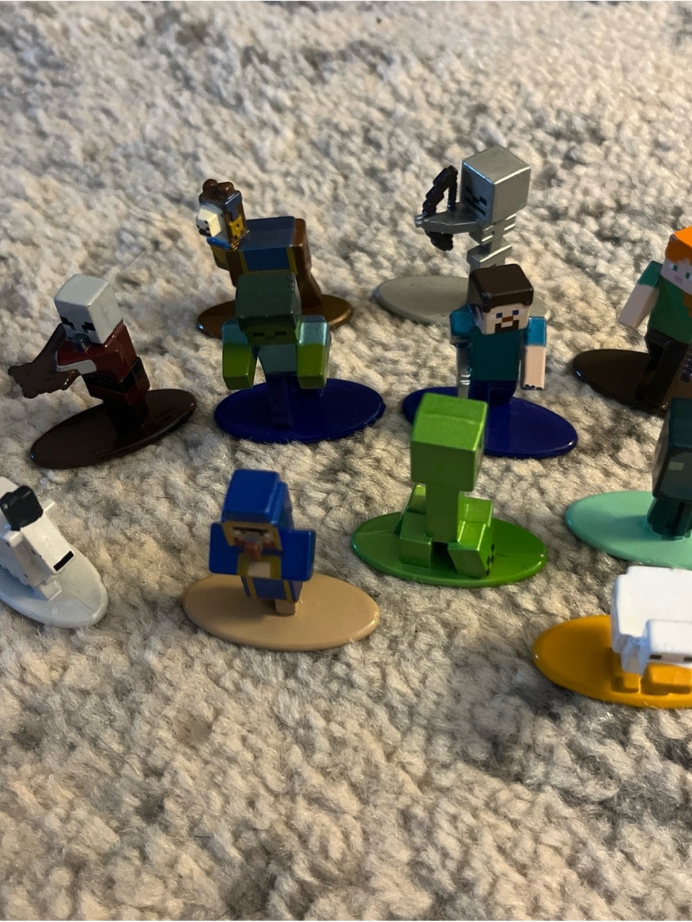 Lot of MINECRAFT NANO METALFIGS Jada Toys die cast Figures LOOSE 11 FIGURES